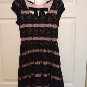 Candies M mini dress black lace